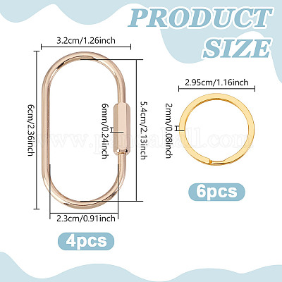 6 шт. разъемные кольца из сплава&nbsp;FIND-UN0007-32-1