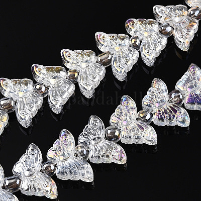 Стеклянные бусины с гальваническим покрытием &nbsp;EGLA-N012-04H-1