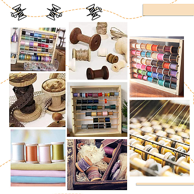 Деревянные пустые катушки&nbsp;LS-WOOD-WH0034-03A-1