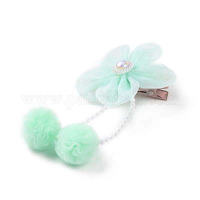 Цветочная ткань металлические заколки крокодил&nbsp;LS-PHAR-D013-01E-1