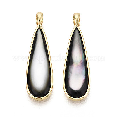 Оболочки губ натуральный черный подвески&nbsp;KK-T073-65C-1