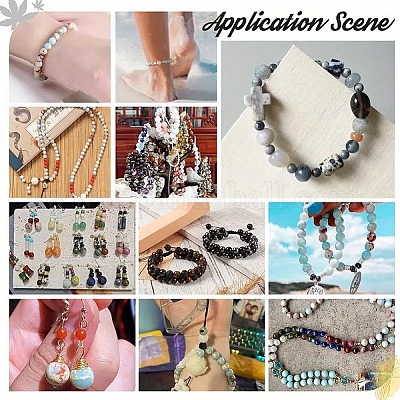 1 нить бусин из натуральной яшмы с рисунком&nbsp;G-YW0002-47-1