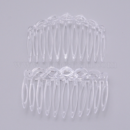 Пластиковая пластиковая расческа с заколкой для волос&nbsp;LS-OHAR-WH0018-01D-1