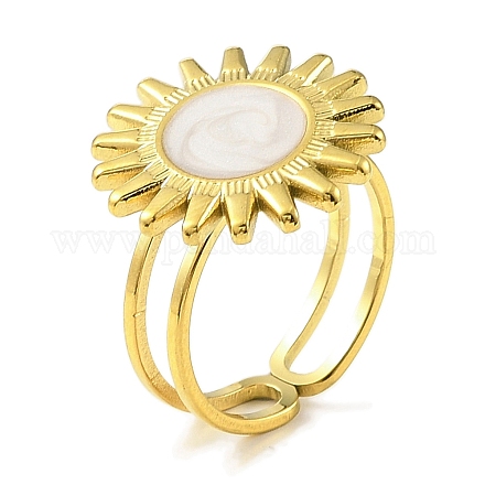 Кольца-манжеты из нержавеющей стали 304 с эмалью для женщин RJEW-F166-42G-02-1