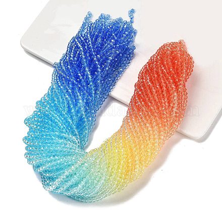 Прозрачные окрашенные стеклянные бусины X1-DGLA-A034-T3mm-A13-1