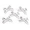 Transparent Acrylic Beads, Bowknot, Clear, 18x32.5x6mm, Hole: 1.8mm, about 407pcs/500g