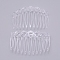Plastic Twist Comb Hair Clip Combs, French Hair Side Combs, Clear, 53x75x4mm