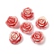 Synthetic Coral Dyed Carved Beads, Flower, Tomato, 19.5x20x13.5mm, Hole: 1.4mm
