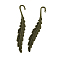 Tibetan Style Bookmarks, Leaf, Cadmium Free & Nickel Free & Lead Free, Antique Bronze, 117x13x4mm, Hole: 2mm