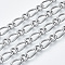 Non-Tarnish 3.28 Feet 304 Stainless Steel Curb Chains, Figaro Chains, Unwelded, Stainless Steel Color, 10.3x5x1mm and 6x4.8x1mm