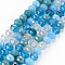 Electroplate Glass Beads Strands, AB Color Plated, Faceted, Rondelle, Light Sky Blue, 7.5~8x6mm, Hole: 1.5mm, about 69~72pcs/strand, 16.54 inch~17.24 inch(42cm~43.8cm)
