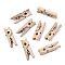 Wooden Craft Pegs Clips, Wheat, 30x4x9mm