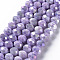 Opaque Baking Painted Glass Beads Strands, Faceted, Rondelle, Medium Purple, 10x8mm, Hole: 1.5mm, about 60~61pcs/strand, 46~47cm