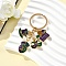 Alloy Enamel Keychain, with Iron Rings, Mask, Hat, Mixed Color, 80mm