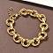 304 Stainless Steel Rolo Chain Bracelets for Women, Ion Plating(IP), Golden, 7-1/4 inch(18.3cm)