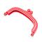 Plastic Purse Frame Handle for Bag Sewing Craft Tailor Sewer, Salmon, 50x85x12mm, Hole: 1.5mm
