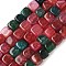 Natural Weathered Agate Beads Strands, Dyed & Heated, Cube, Crimson, 9~10x9~10x9~10mm, Hole: 1mm, about 40pcs/strand, 14.37''(36.5cm)