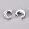 Alloy Slide Charms, with Crystal Rhinestone, Letter, Platinum, Letter.C, C: 11.5x9x4.5mm, Hole: 2x8mm