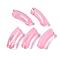 Acrylic Beads, Imitation Gemstone, Curved Tube, Pink, 34.5x13x11mm, Hole: 3.5mm, about 155pcs/500g