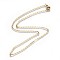 304 Stainless Steel Mariner Link Chain Necklaces, with Lobster Claw Clasps, Unwelded, Golden, 15.9 inch(40.5cm), 2mm