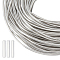 30M Aluminum Wire, Round, for Hat, Hair Ornament Making, with 100Pcs Silicone End Caps, Platinum, 15 Gauge, 1.5mm