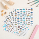 6 лист 3 стилей наклеек для дизайна ногтей домашних животных&nbsp;MRMJ-LP0002-85-1