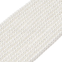 Круглые бусины из экологически чистого окрашенного стекла с жемчугом&nbsp;HY-A002-3mm-RB001