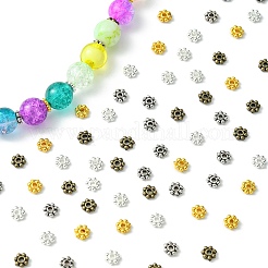 300 шт. 4 цвета сплав ромашки в тибетском стиле распорные бусины&nbsp;FIND-YW0004-32