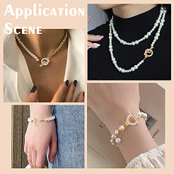 4шт латунь микро проложить прозрачные фианиты застежки-тоггл&nbsp;KK-LP0001-42