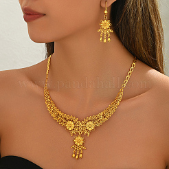 Элегантный сплав ожерелье и серьги с кисточками из цветка и сплава для женщин свадьба&nbsp;US0443
