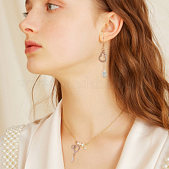 10 шт. 5 стиля латунных подвесок с микропаве из прозрачного кубического циркония&nbsp;ZIRC-BC0001-19