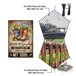 Старинный металлический оловянный знак&nbsp;AJEW-WH0189-564