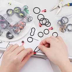 50 комплект 10-х цветных пластиковых и силиконовых уплотнительных колец для удочек и крючков&nbsp;FIND-FH0003-26