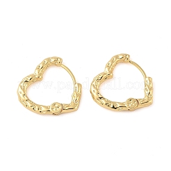 Серьги-кольца из нержавеющей стали 304 в форме кованого сердца&nbsp;X-EJEW-U065-02A-G