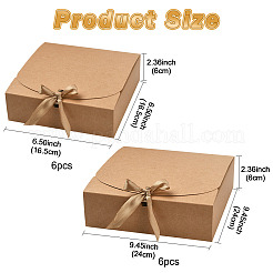 Бумажные подарочные коробки с лентой&nbsp;AJEW-YWC0816-001B