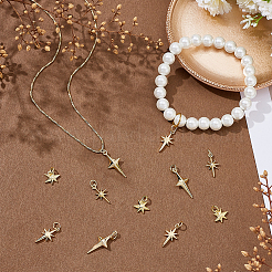 24шт 4 стиля латунные подвески&nbsp;KK-ME0001-47