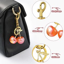 Подвеска в виде вишневого лэмпворка и смолы&nbsp;HJEW-SW00115-02