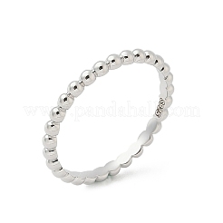 925 серебряное кольцо с серебряным обручем&nbsp;RJEW-P164-01C-P