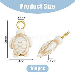 50шт подвески из окрашенной синтетической бирюзы&nbsp;PALLOY-AB00114