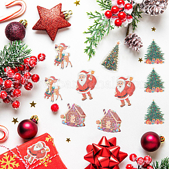 1 пакет самоклеящихся бумажных наклеек на рождественскую тематику&nbsp;DIY-SC0032-88