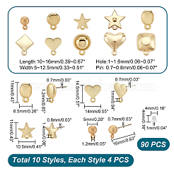 40 шт. 10-х стильные фурнитуры для сережек-гвоздиков из сплава&nbsp;FIND-PH0008-37
