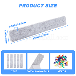 Прямоугольные самоклеящиеся фетровые стикеры для заметок в блокнотах&nbsp;AJEW-CP0008-55B-02