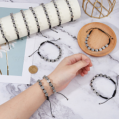 12 шт. браслет из сплава овальной формы с бусинами Святого Бенедикта и крестом&nbsp;BJEW-DC0001-21A