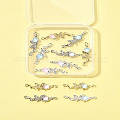 12 шт. 6-цветные подвески-бабочки из сплава и стекла&nbsp;FIND-FS0004-08