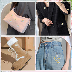 100 шт. самоклеящиеся нашивки на тканевой основе с компьютерной вышивкой в виде звезд&nbsp;PATC-CY0001-37B