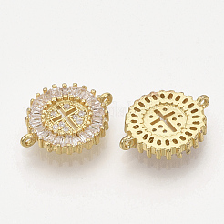 Латунные соединители с прозрачным кубическим цирконием&nbsp;ZIRC-T012-62G