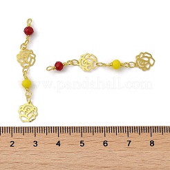 Подвески из стеклянных бусин&nbsp;KK-P242-18G-03