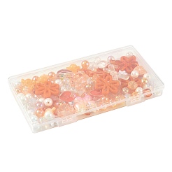 100 шт. 18 вида прозрачных и непрозрачных акриловых бусин&nbsp;MACR-FS0002-40