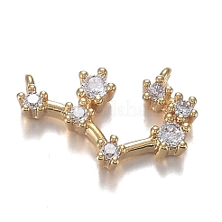 Кулоны из латуни с прозрачным фианитом&nbsp;ZIRC-F120-019G