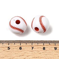 Спортивные непрозрачные акриловые бусины&nbsp;OACR-A044-03B